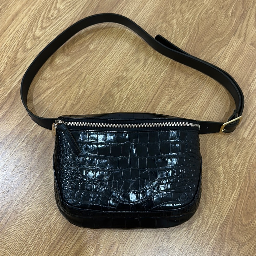 Clare V Fanny Pack Black Croco